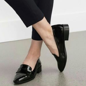 Zara black patent Antik loafers size 38/ US 7.5